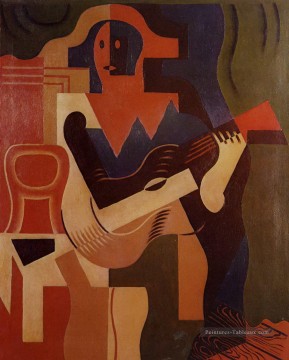 Juan Gris œuvres - arlequin avec guitare 1919 Juan Gris